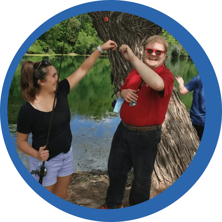 Friends fishing together